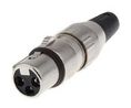 Cable Mount XLR Connector, Female, 50 V ac, 3 Way, Silver Plating